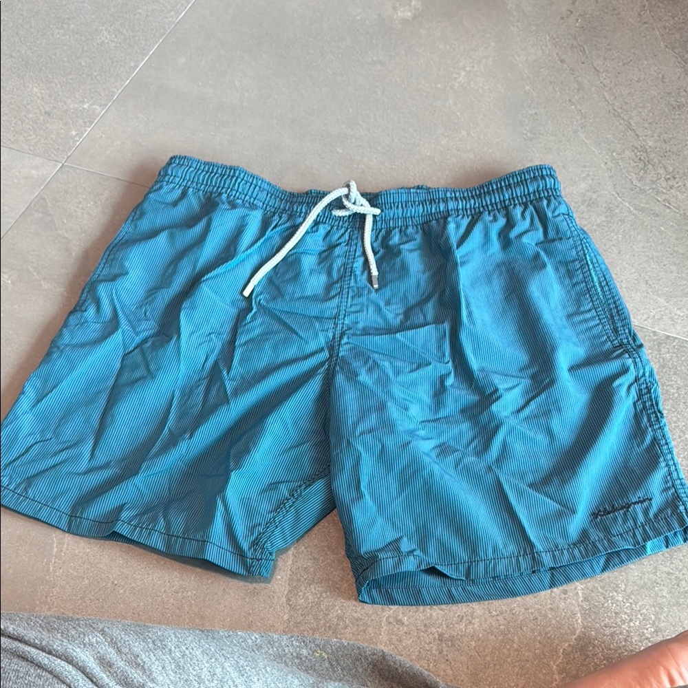 Vilebrequin Blue Swim Trunks Quick-Dry Relaxed Fit